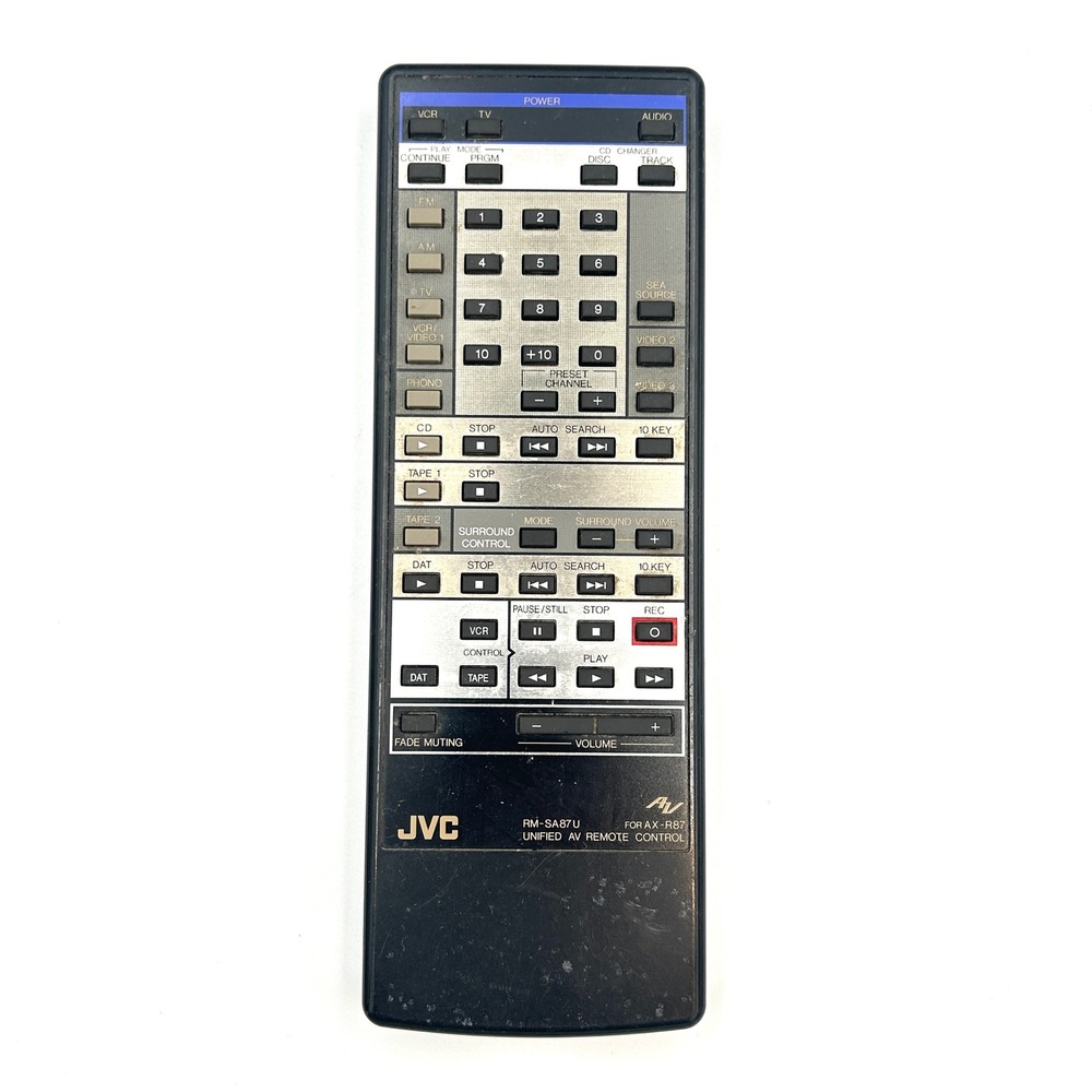 Vintage JVC RM-SA87U OEM Remote AX-R87 AXR87BK‎ AV Stereo Amplifier Tested